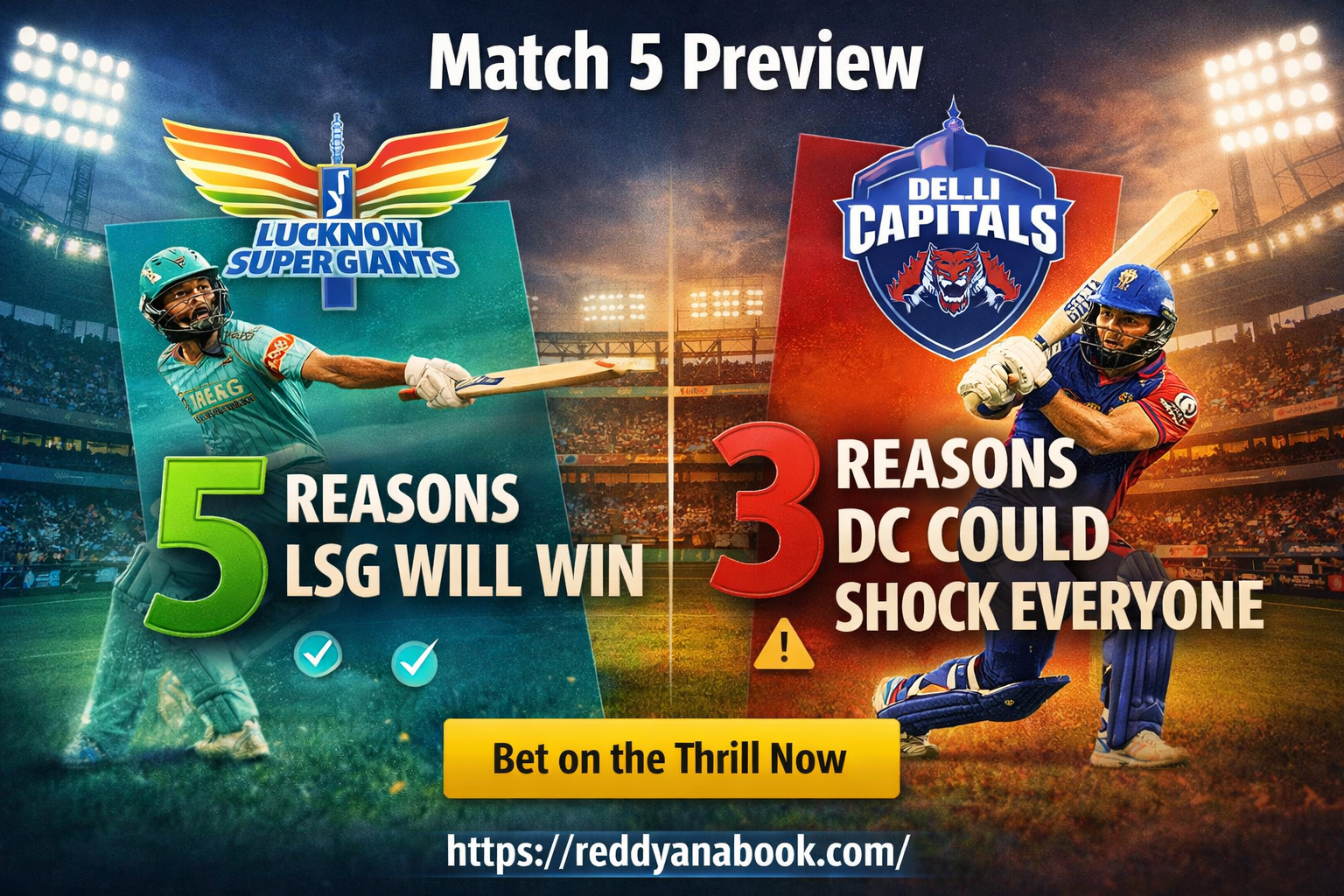 IPL Match 5_ LSG vs DC preview